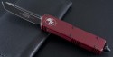 (#108-1RD) Microtech Scarab Red/Black Tanto Plain - Front