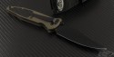Microtech Knives Tan Socom Elite S/E Folder Knife (4in Black Plain S35-VN) 160-1TA - Back