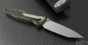 Microtech Knives Green Socom Elite T/E Folder Knife (4in Satin Plain S35-VN) 162-4GRC - Back