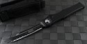 Microtech Knives Halo V T/E Automatic OTF S/A Knife (4.6in Black Serr S35-VN) 150-3T - Front