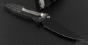 Microtech Knives Socom Elite S/E Folder Knife (4in Black Plain S35-VN) 160-1CF - Back