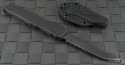 Microtech Knives Halo III T/E Automatic OTF S/A Knife (4in Black Part Serr 154-CM) VNT-0085 - Back