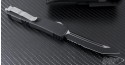 Microtech Knives Ultratech T/E Automatic OTF D/A Knife (3.44in Black Part Serr S35-VN) 123-2-2012 - Back