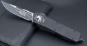(#107-1T) Microtech Scarab Executive S/E Black Tact Plain - Front