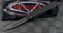 Microtech Knives Custom Carbon Fiber Ultratech D/E Automatic OTF D/A Knife (3.44in Damascus Plain ) UT-CF-DAM - Front