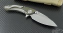 (#ws-c-bb-mic) Microtech Whaleshark Custom Vapor Blast - Green Micarta Handle - Back