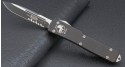 Microtech Knives UTX-70 S/E Automatic OTF D/A Knife (2.41in Satin Part Serr S35-VN) 148-2-2013 - Front
