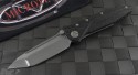 Microtech Knives Custom Carbon Fiber Socom Delta T/E Folder Knife (4in Satin Plain) sd-c-satin - Front