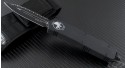 Microtech Knives Scarab D/E Automatic OTF D/A Knife (3.44in Black Serr S35-VN) 176-3T - Front
