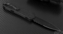 (#VNT-0068) Microtech Scarab (2005) D/E Black Tactical Serrated - Back