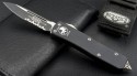 (#125-2) Microtech UT-X85 Black Partially Serrated - Front