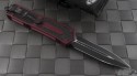 Microtech Knives Red Scarab D/E Automatic OTF D/A Knife (3.44in Black Plain S35-VN) VNT-0069 - Back