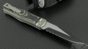 Microtech Knives Other OSS Cobra Clip Point Automatic Folder S/A Knife (3.3in Black Part Serr S35-VN) 137-2GR - Back