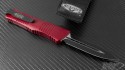 Microtech Knives Red Combat Troodon D/E Automatic OTF D/A Knife (3.75in Black Plain S35-VN) 142-1RD-2012 - Back