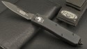 (#125-1T) Microtech UT-X85 Black Tactical Plain - Front
