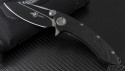 Microtech Knives Custom Carbon Fiber Whale Shark S/E Flipper Knife (3.5in Black Plain 154 (CMP)) ws-c-blk - Front