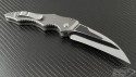 Microtech Knives Custom Metal Kestrel S/E Automatic Folder S/A Knife (3.75in Mirror Polished Plain ATS-34) kestrel-c-ti-cf - Back