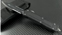 Microtech Knives Scarab D/E Automatic OTF D/A Knife (3.44in Black Part Serr S35-VN) 175-2 - Front