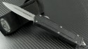 Microtech Knives Scarab D/E Automatic OTF D/A Knife (3.44in Stonewashed Serr S35-VN) 175-12 - Front