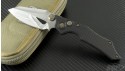 Microtech Knives Select-Fire S/E Automatic Folder S/A Knife (3.73in Stonewashed Plain COWRY-Y) SF-DA-HP - Front