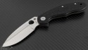 Spyderco Schempp Tuff S/E Folder Knife (3.1in Satin Plain CPM 3V) SPY-C151GTIP - Front