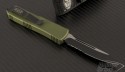 (#125-2GR) Microtech UTX-85 OD Green Handle Black Serrated - Back