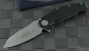 Microtech Knives Mini Matrix S/E Flipper Knife (3in Bead Blasted Plain ATS-34) 164-7 - Front