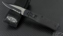 Microtech Knives Other OSS Cobra Clip Point Automatic Folder S/A Knife (3.3in Black Part Serr S35-VN) 137-2T-LS - Front