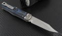 Microtech Knives Other OSS Cobra Clip Point Automatic Folder S/A Knife (3.3in Satin Plain S35-VN) 137-4BL - Back