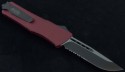 Microtech Knives Red Combat Troodon S/E Automatic OTF D/A Knife (3.75in Black Part Serr) 143-2RD - Back