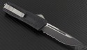 Microtech Knives Scarab S/E Automatic OTF D/A Knife (3.44in Black Part Serr S30-V) vnt-0063 - Back