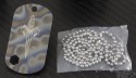 (#MT-DogTags-Ti-Flame) Microtech Dog Tags - Flamed Titanium - Front