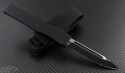 Microtech Knives Halo V S/E Automatic OTF S/A Knife (4.6in Black Part Serr S35-VN) 151-2T - Back