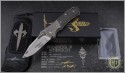 (#VNT-0250) Microtech MTX3 Mirror Polish w/ Double Vapor Blast Ti Bolster - Additional View