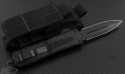 Microtech Knives Scarab D/E Automatic OTF D/A Knife (3.44in Black Plain S30-V) VNT-0080 - Back