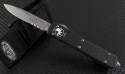Microtech Knives Ultratech S/E Automatic OTF D/A Knife (3.44in Stonewashed Part Serr S35-VN) 121-11-2012 - Front