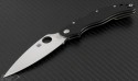 Spyderco Carbon Fiber Caly S/E Folder Knife (3.1in Satin Plain ZDP-189) SPY-C144CFPE - Front