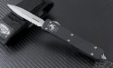 Microtech Knives Ultratech D/E Automatic OTF D/A Knife (3.44in Satin Part Serr S35-VN) 122-5 - Front