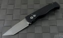 Pro-Tech TR1.1 T/E Automatic Folder S/A Knife (3in Bead Blasted Plain 154-CM) PT-TR11 - Front