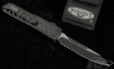 (#124-2T) Microtech Daytona Black Tactical Serrated - Back
