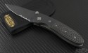 (#VNT-0010) Microtech Lightfoot - LCC Double Action Carbon Fiber Black Serrated - Front
