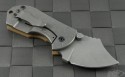 ARS Custom Tan Flip Shank S/E Folder S/A Knife (2in Stonewashed Plain 154-CM) ars-fs-proto-ta - Back