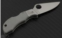 Spyderco Gray Manbug S/E Folder Knife (1.75in Satin Plain VG-10) SPY-MGGYP - Back