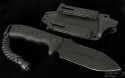 Microtech Knives Crosshair D/E Fixed Knife (5in Black Serr S35-VN) 101-3BL - Back