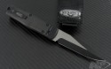 Microtech Knives Other OSS Cobra Clip Point Automatic Folder S/A Knife (3.3in Black Plain S35-VN) 137-1T-LS - Back