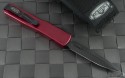 Microtech Knives Red Ultratech D/E Automatic OTF D/A Knife (3.44in Black Plain S30-V) VNT-0076 - Back