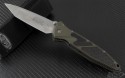 Microtech Knives Tan Socom Elite T/E Folder Knife (4in Stonewashed Plain S35-VN) 161-10TA - Front