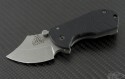 ARS Flip Shank S/E Folder S/A Knife (2in Stonewashed Plain 154-CM) ARS-FS-BK - Front