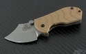 ARS Tan Flip Shank S/E Folder S/A Knife (2in Stonewashed Plain 154-CM) ARS-FS-TA - Front