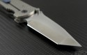 Alex Shunnarah Custom Silver Tanto T/E Folder Knife (3.1in Satin Plain) shun-te - Additional View